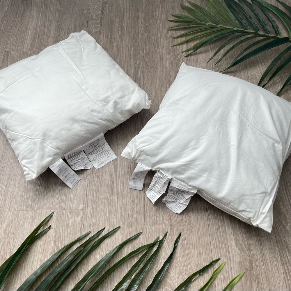 West Elm Pillow Inserts 16”x16”